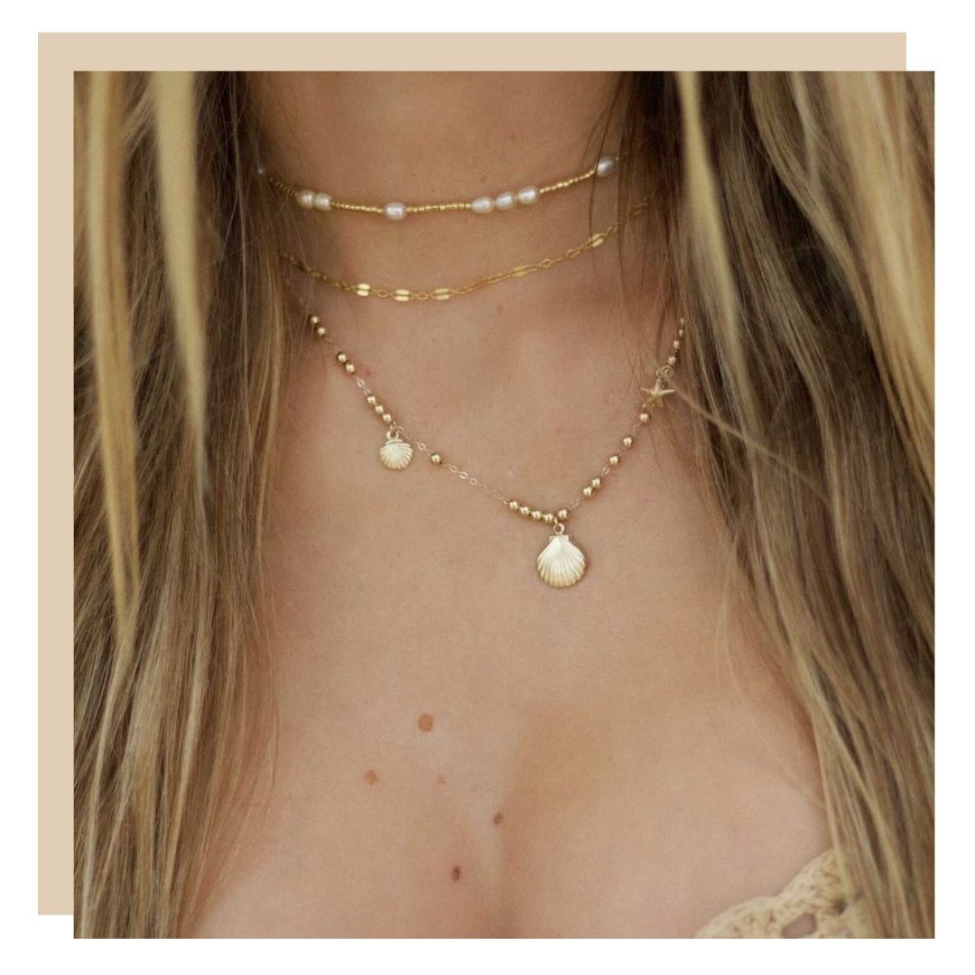 Layered necklace set on sale boho