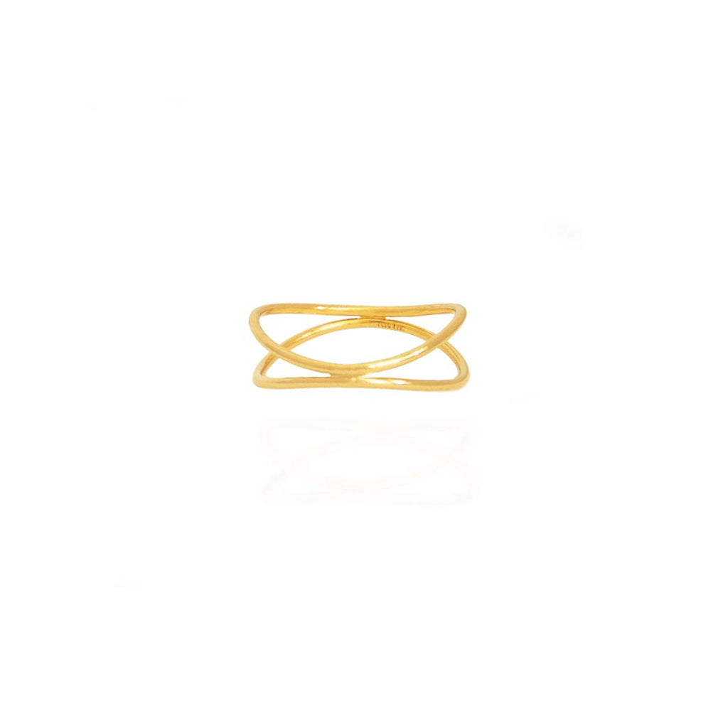 Gold cross ring boho jewellery australia