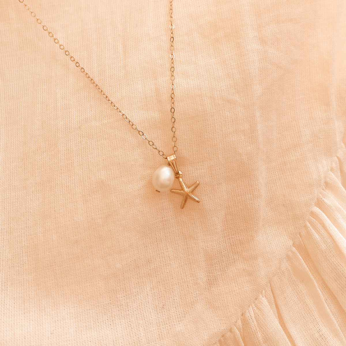 Rose gold store starfish necklace