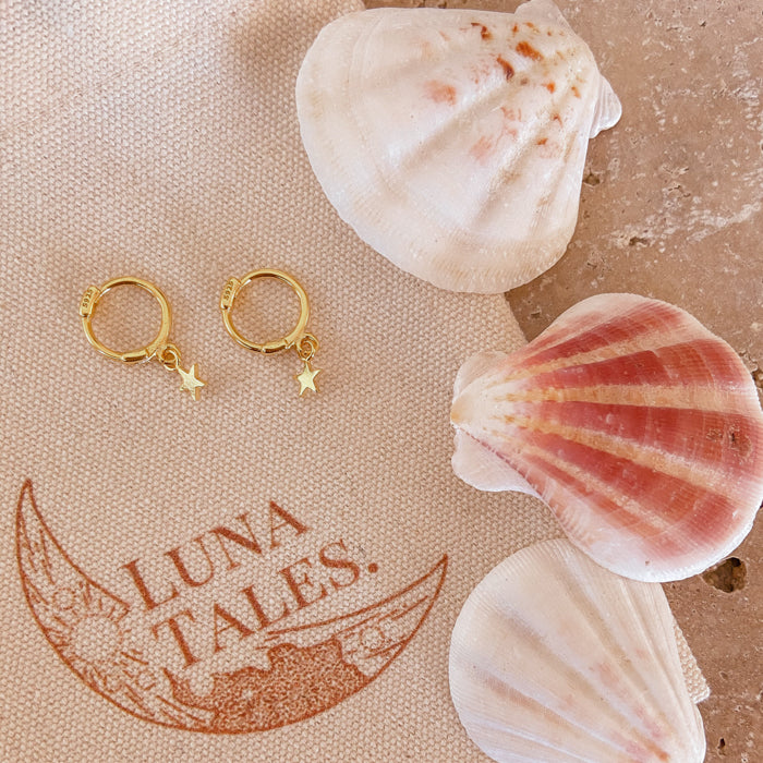 Gold sleeper earrings australia hot sale