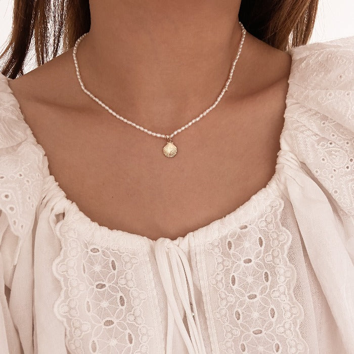 La Mer Seashell Pearl Necklace