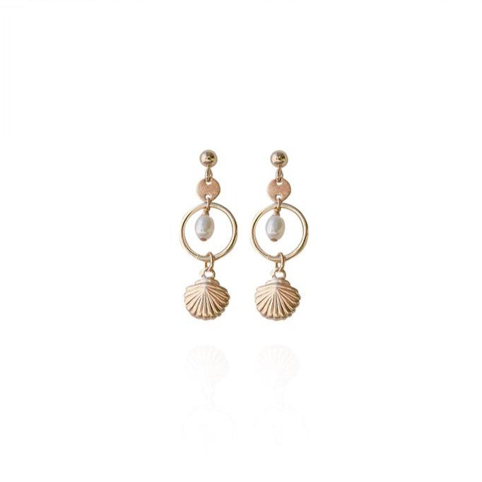 Seashell drop hot sale earrings