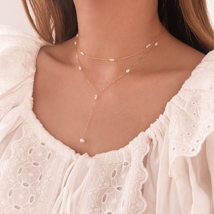dainty pearl necklaces