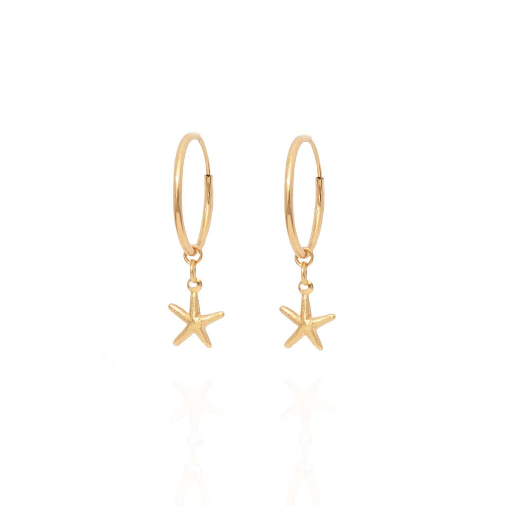 Starfish hoop earrings australia boho jewellery