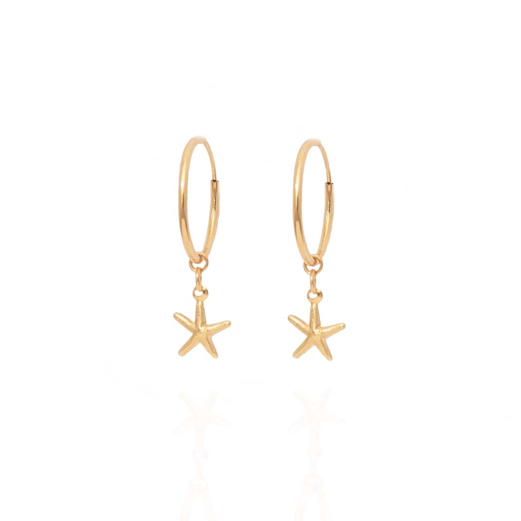 Starfish Hoop Earrings