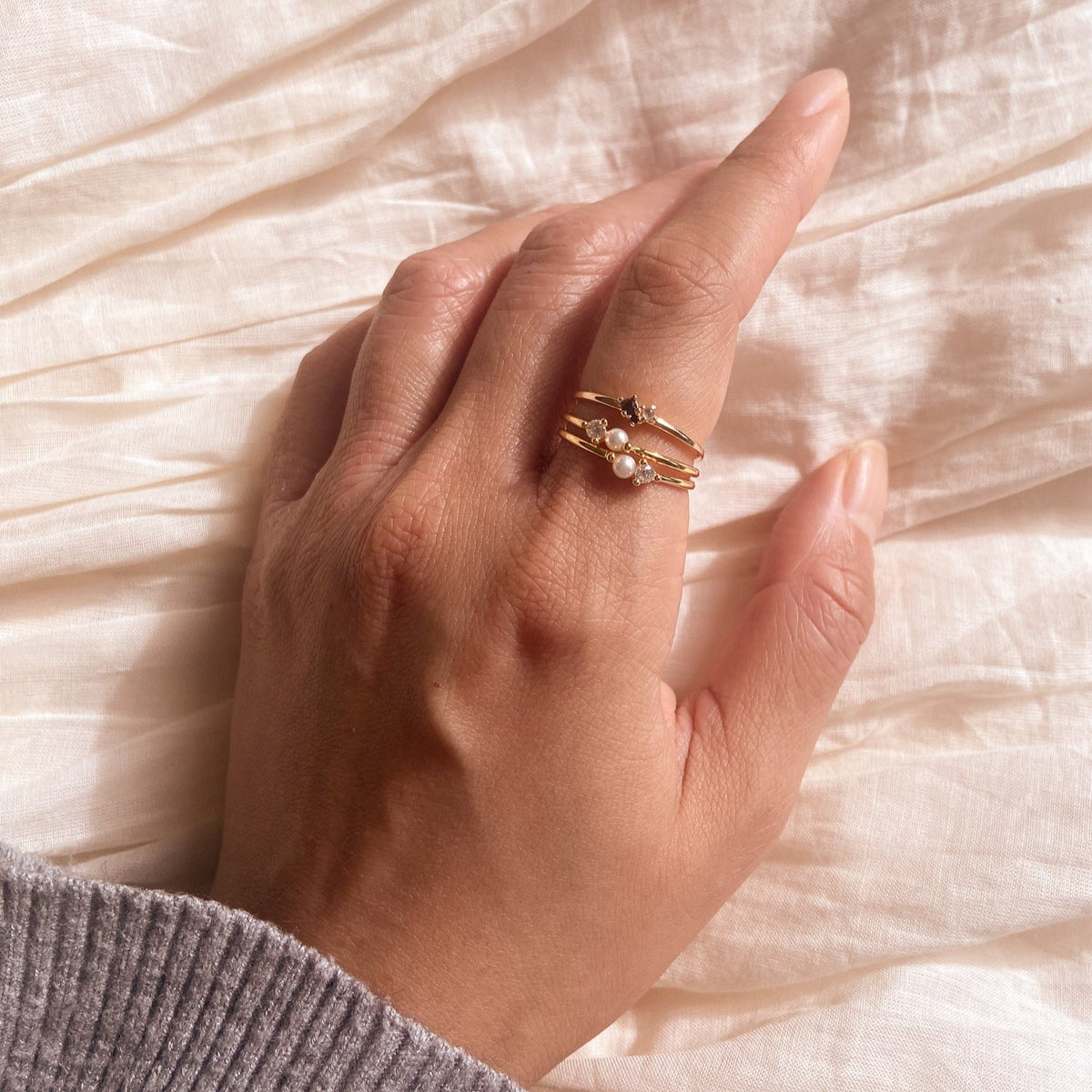 Crystal stacking sale rings