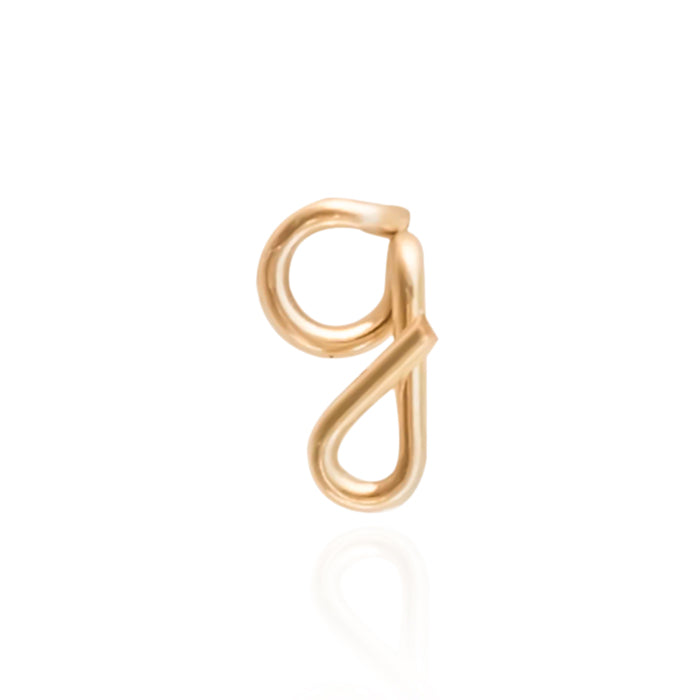 The letter "g" personalised stud for a personalised gift gold stud 14k gold filled