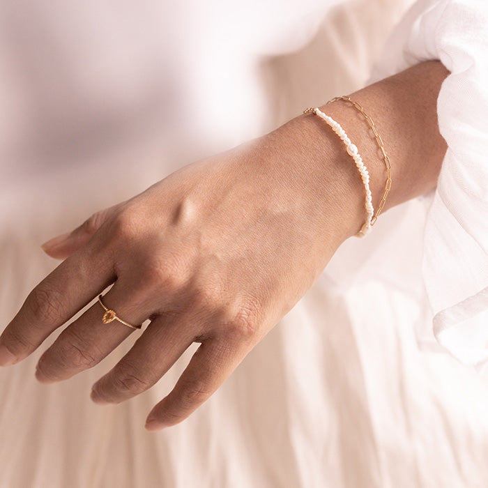 amber crystal boho ring on female hand