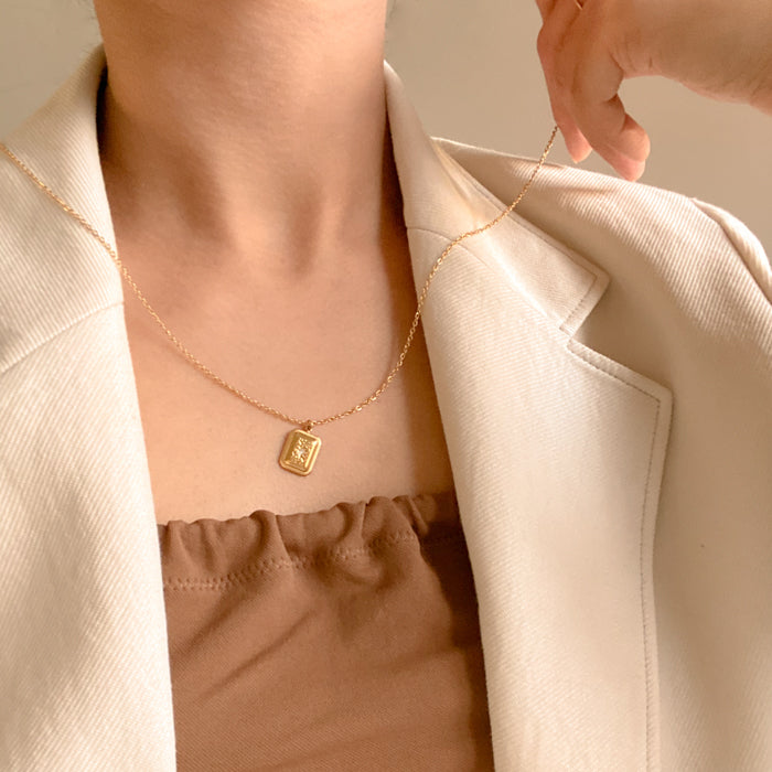 Apollo Gold Necklace with pendant and crystal buy online australia boho lifestyle female neck