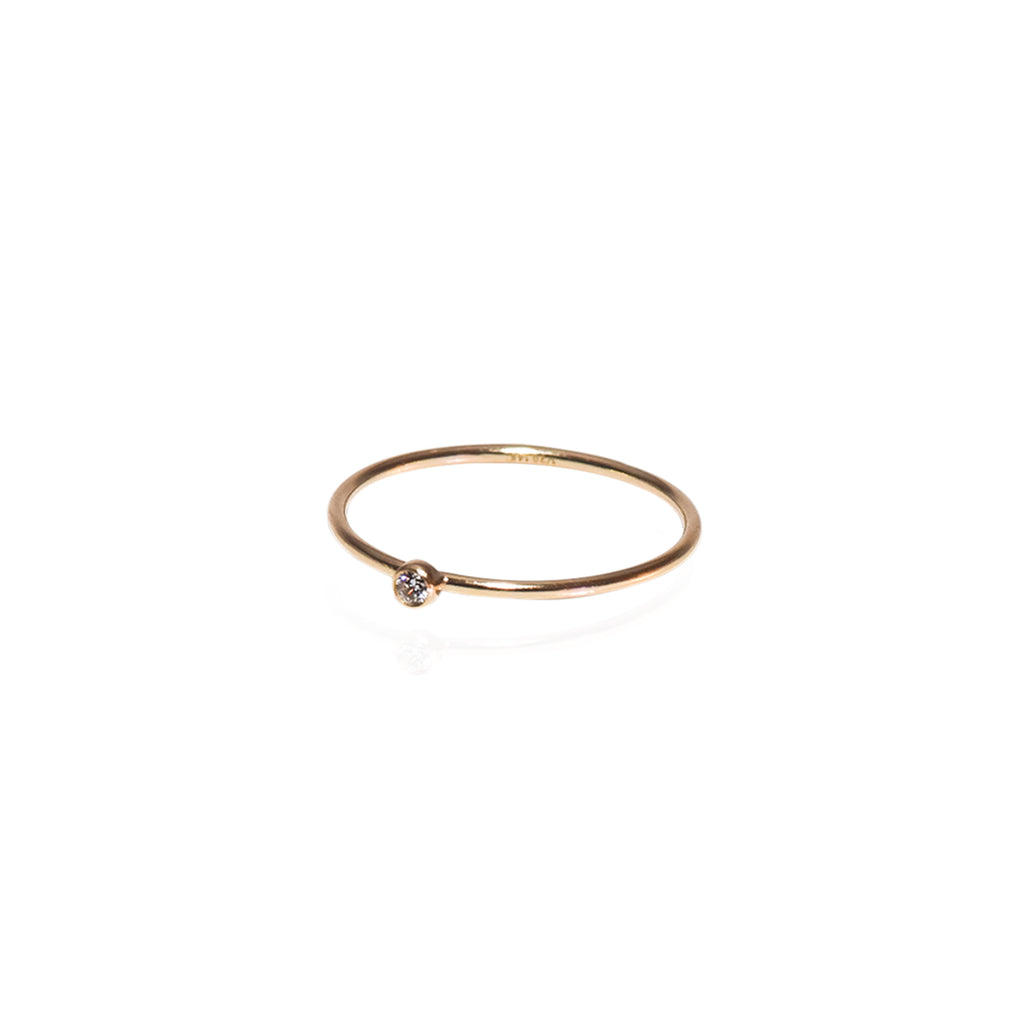 Astra Ring Gold dainty ring with zirconia buy online australia boho dainty jewellery
