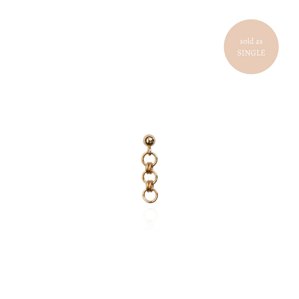 Everlasting Luna Stud gold ring chain stacking earring buy online australia boho dainty jewellery