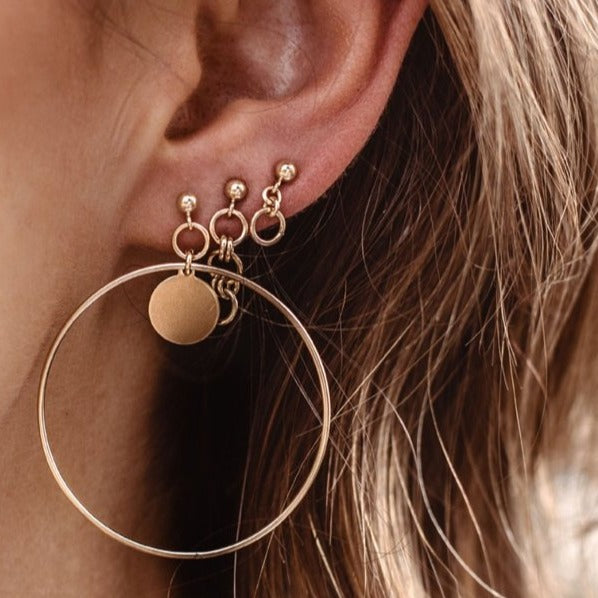 Everlasting Luna Stud gold ring chain stacking earring buy online australia boho lifestyle jewellery Luna Tales