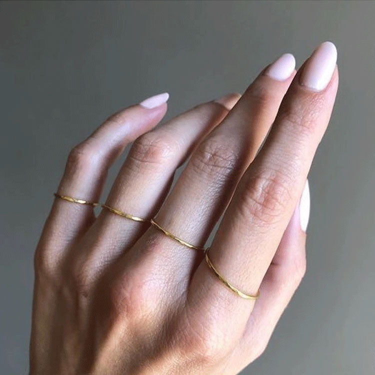 Infinity Gold Ring stacking rings buy online australia boho female hand jewellery