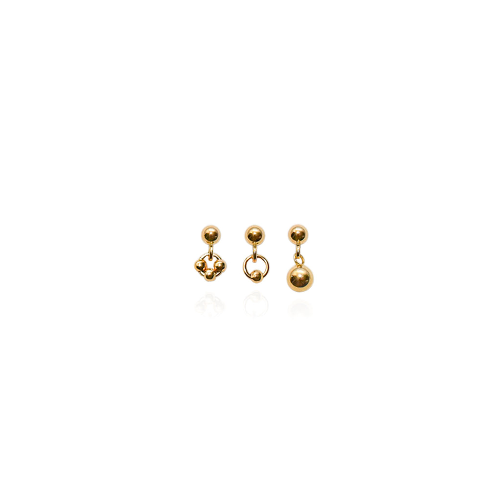 Into the Galaxy Dainty Studs set gold stacking earrings buy online australia boho dainty jewellery
