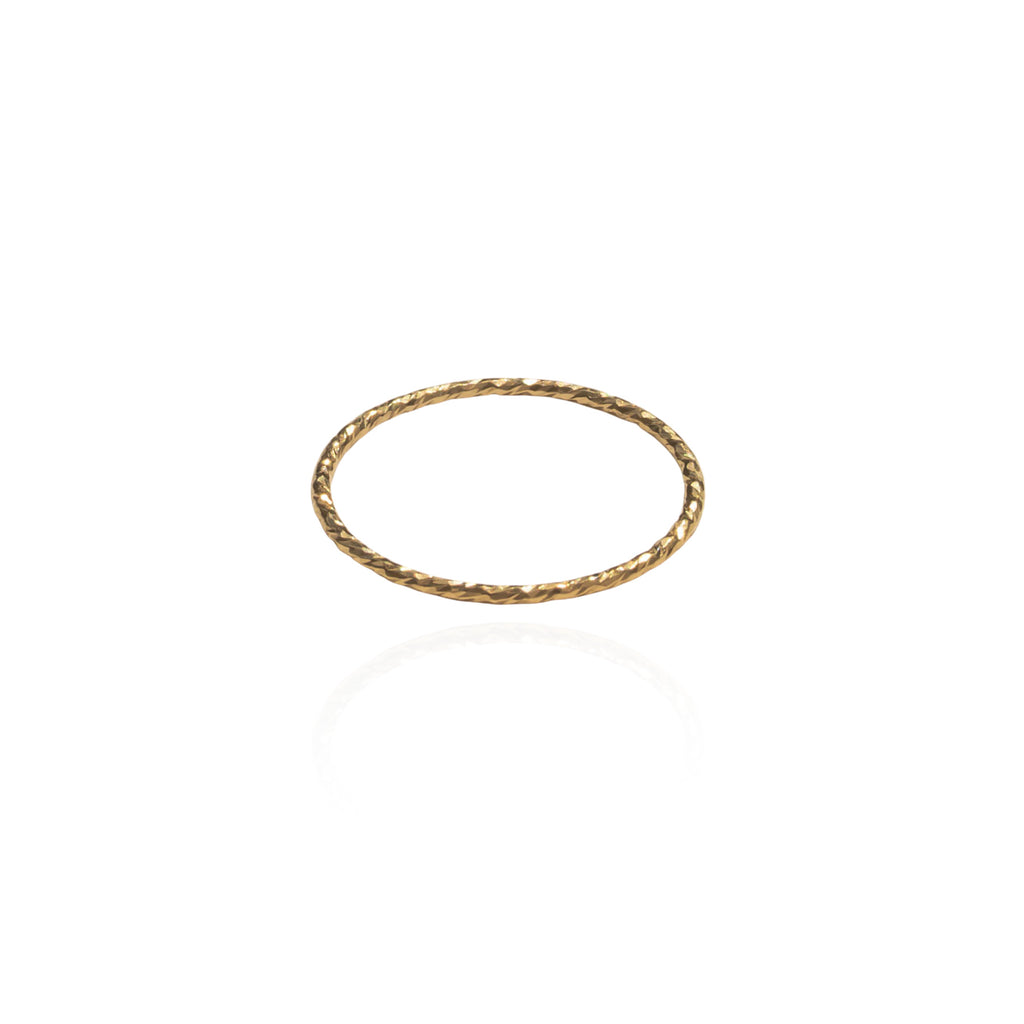 Luminous Gold Ring stacking hammered ring buy online australia boho dainty jewellery