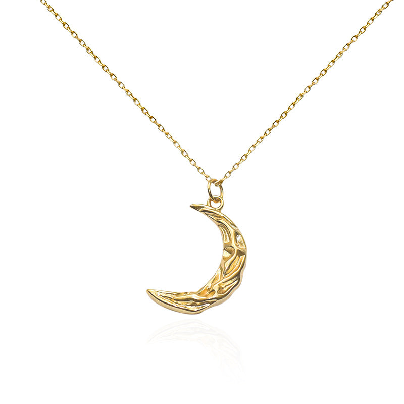 Luna Necklace gold cresent moon pedant gold chain buy online australia boho dainty jewellery