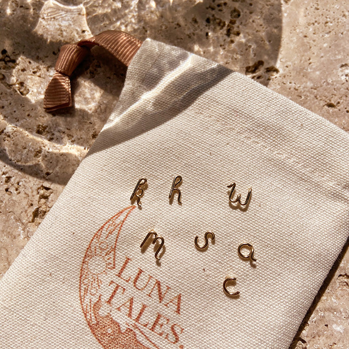 Petite Gold Initals - Letter "w" Stud (Single) Luna tales boho jewellery