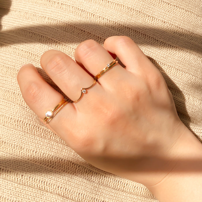 Venus Ring gold stacking rings buy online australia boho female hand jewellery