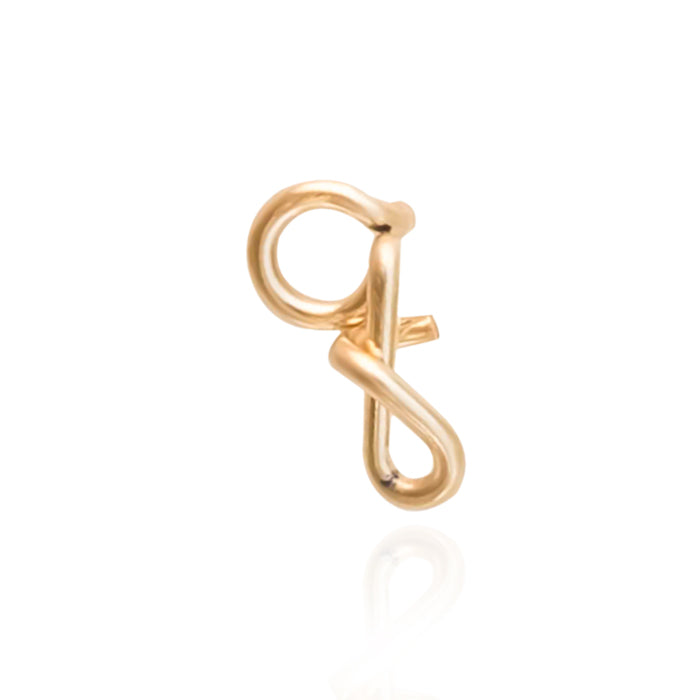 The letter "q" personalised stud for a personalised gift gold stud 14k gold filled