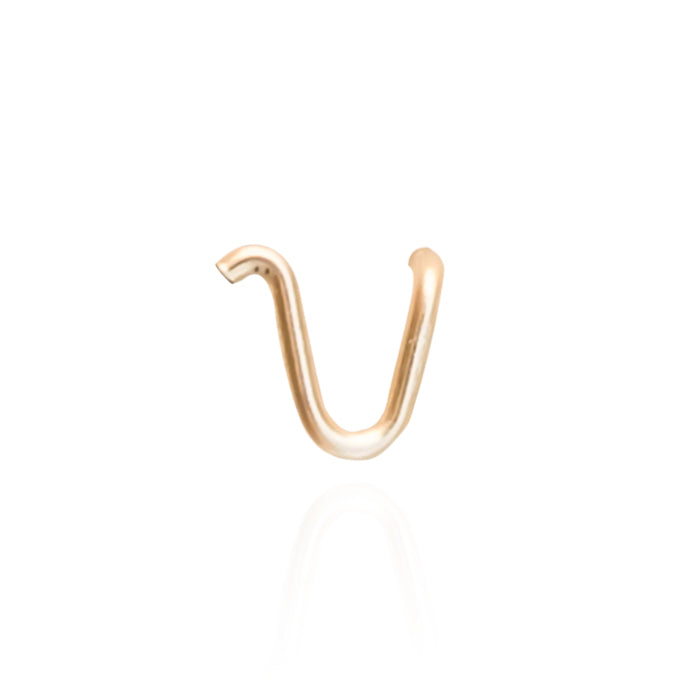The letter "v" personalised stud for a personalised gift gold stud 14k gold filled